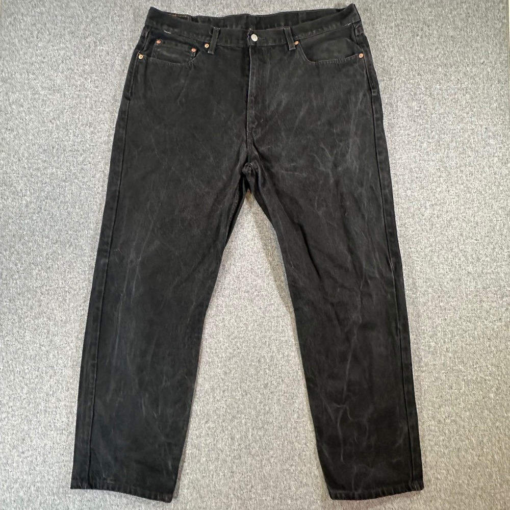 Levi's Jeans Mens 40x30 550 Relaxed Fit Black Tapered Leg Denim Pants